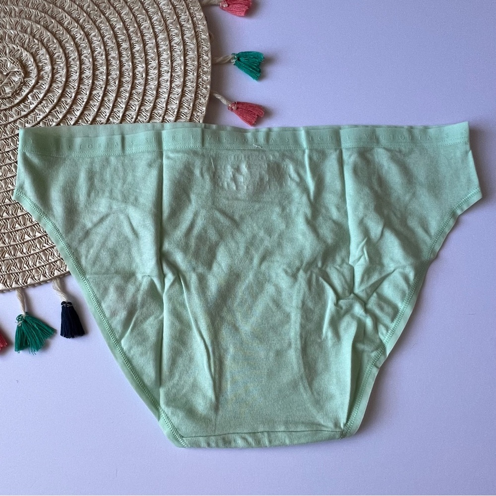 Victoria's Secret Stretch Cotton Bikini Panty Pretty Mint Medium NEW - Picture 6 of 6